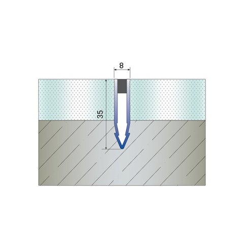 DP06-1 PVC Thermal Expansion Joint Profile - 3 meters