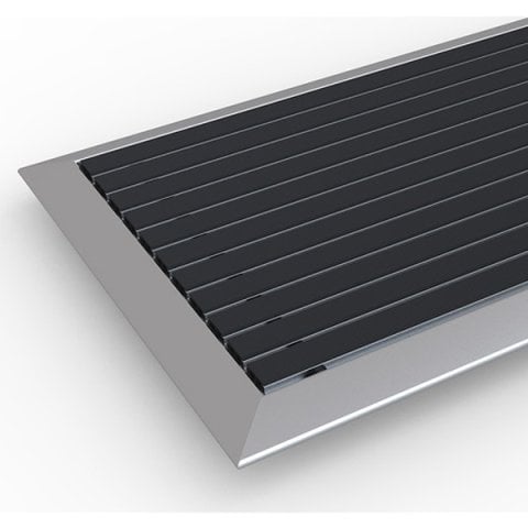 KAUÇUK ÜST YÜZEYLİ ALÜMİNYUM SİYAH PASPAS KK06