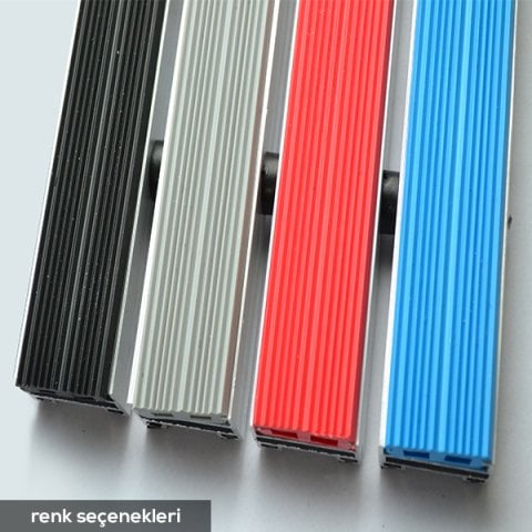 KAUÇUK ÜST YÜZEYLİ ALÜMİNYUM MAVİ PASPAS İNCE SERİ T06