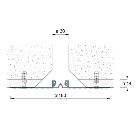 AR255-030 Duvar Tavan Dilatasyon Profili - 3 mt