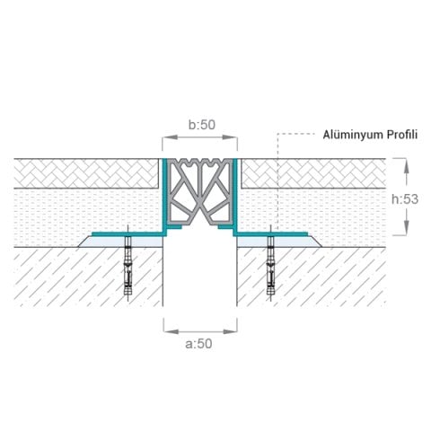 AR500-51 Zemin Dilatasyon Profili - 3 mt