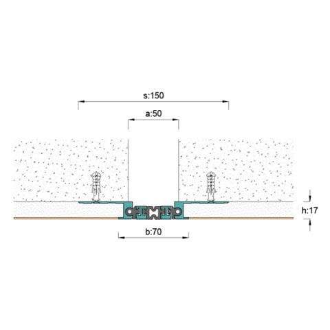AR209-050 Duvar Tavan Dilatasyon Profili - 3 mt