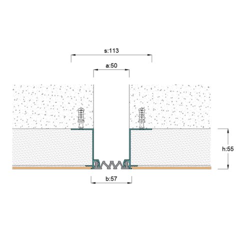 AR221-050 Duvar Tavan Dilatasyon Profili - 3 mt