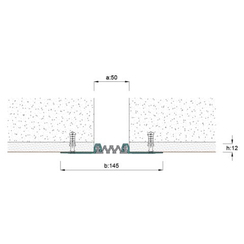 AR262-050 Duvar Tavan Dilatasyon Profili - 3 mt
