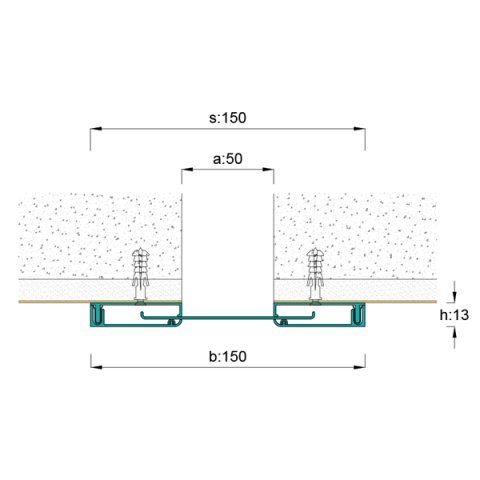 AR281-050 Duvar Tavan Dilatasyon Profili - 3 mt