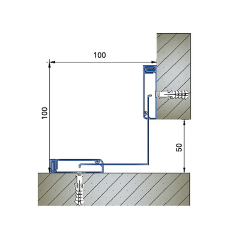 AR281-050 K Duvar Tavan Dilatasyon Profili - 3 mt