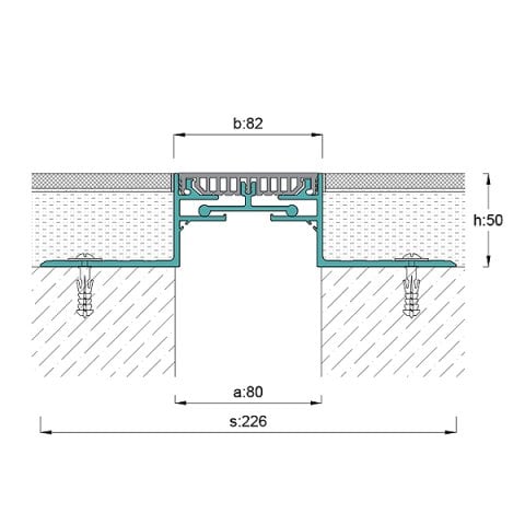 AR109-080 Zemin Dilatasyon Profili - 3 mt