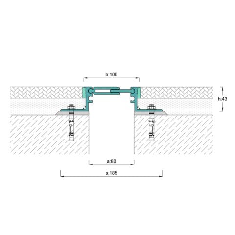 AR309-080 Zemin Dilatasyon Profili - 3 mt