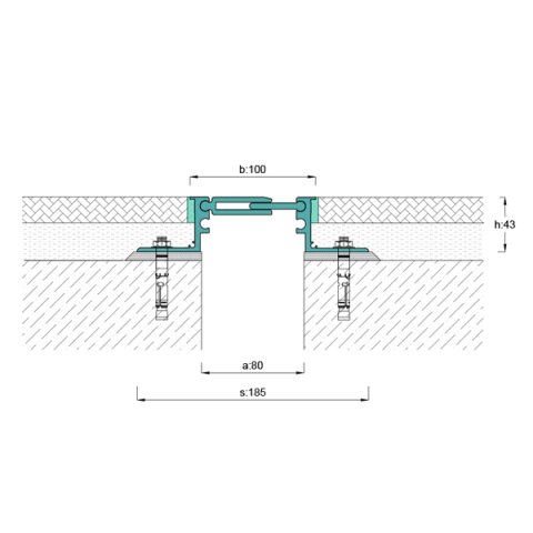 AR309-080 Zemin Dilatasyon Profili - 3 mt