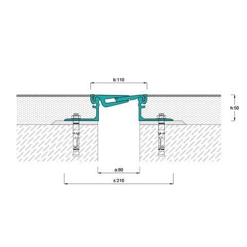 AR713-080 Zemin Dilatasyon Profili - 4 mt