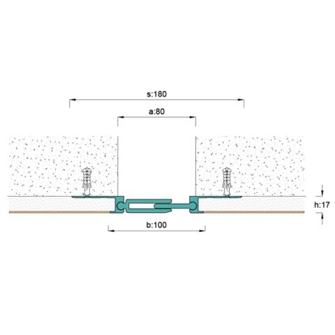 AR212-080 Duvar Tavan Dilatasyon Profili - 3 mt