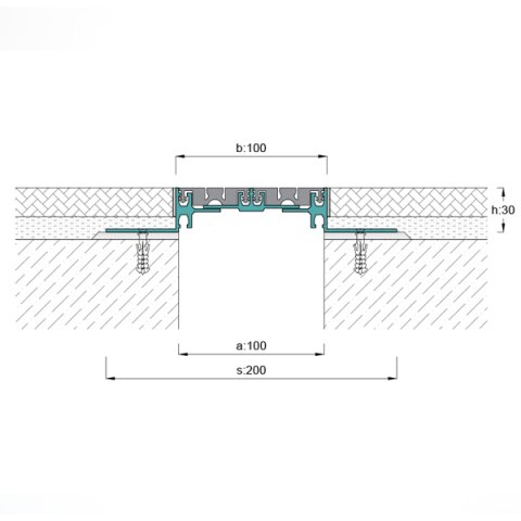 AR106-100 Zemin Dilatasyon Profili - 3 mt