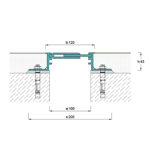 AR309-100 Zemin Dilatasyon Profili - 3 mt