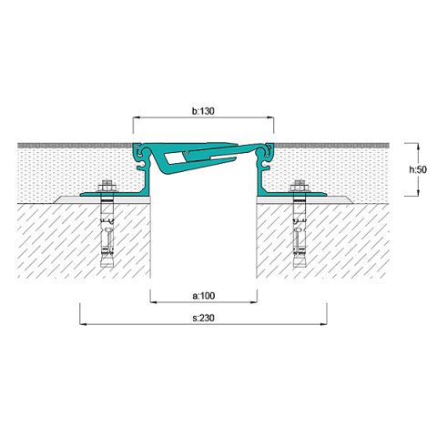 AR723-100 Zemin Dilatasyon Profili - 4 mt