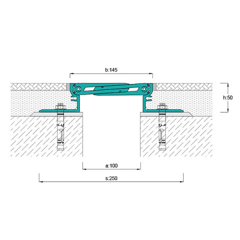 AR823-100 Zemin Dilatasyon Profili - 4 mt