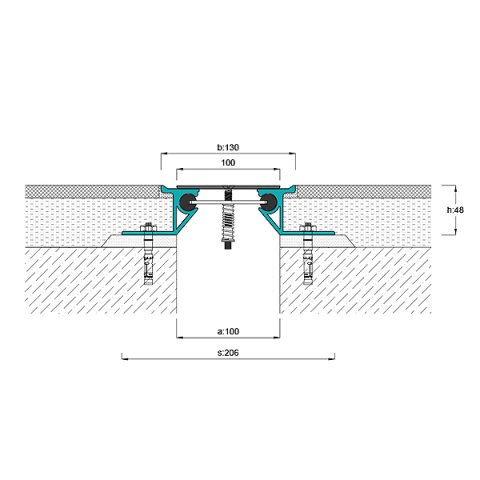 AR813-100 Zemin Dilatasyon Profili - 3 mt
