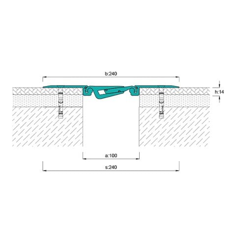 AR773-100 Zemin Dilatasyon Profili - 4 mt
