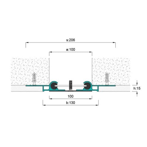AR243-100 Duvar Tavan Dilatasyon Profili - 3 mt