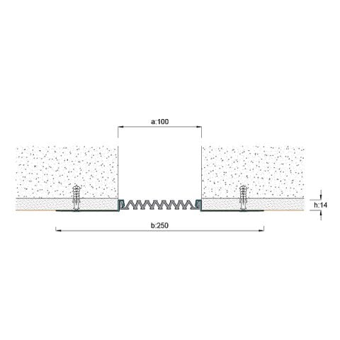 AR255-100 Duvar Tavan Dilatasyon Profili - 3 mt
