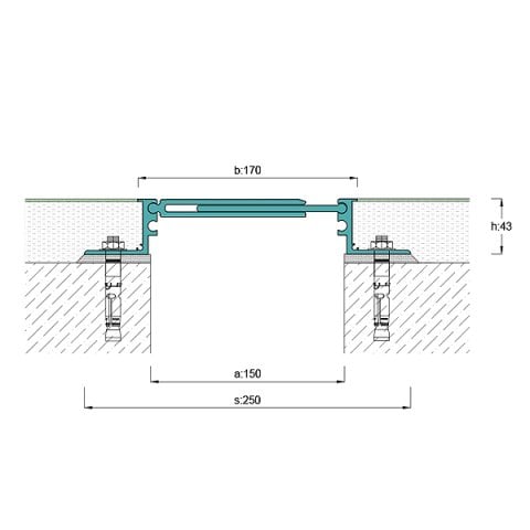 AR309-150 Zemin Dilatasyon Profili - 3 mt