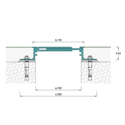 AR309-150 Zemin Dilatasyon Profili - 3 mt