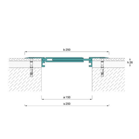 AR184-150 Zemin Dilatasyon Profili - 3 mt