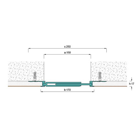 AR212-150 Duvar Tavan Dilatasyon Profili - 3 mt