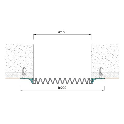 AR295-150 Duvar Tavan Dilatasyon Profili - 3 mt