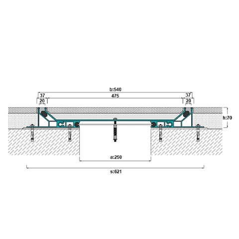 AR804-250 Zemin Dilatasyon Profili - 3 mt