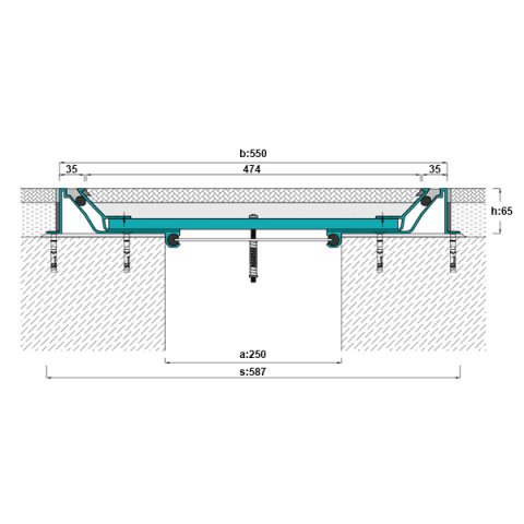 AR806-250 Zemin Dilatasyon Profili - 3 mt
