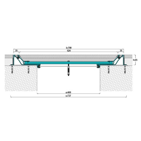 AR806-400 Zemin Dilatasyon Profili - 3 mt
