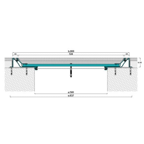 AR806-500 Zemin Dilatasyon Profili - 3 mt