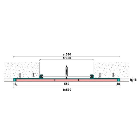 AR234-300 Duvar Tavan Dilatasyon Profili - 3 mt