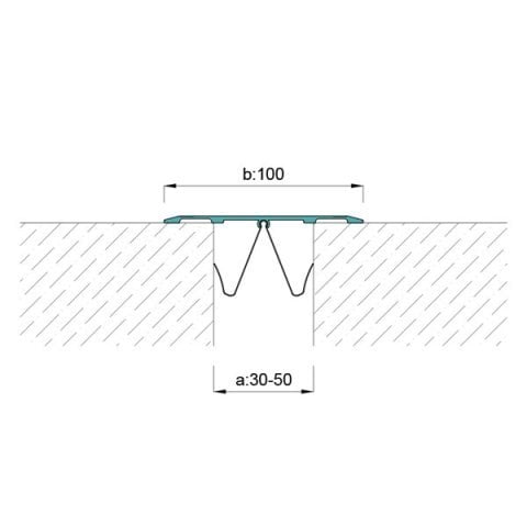 AR100ZD1 Zemin Kapak Dilatasyon Profili - 3 mt