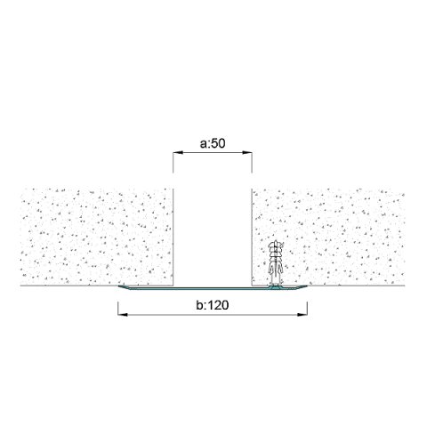 AR120DT Duvar Tavan Dilatasyon Kapak Profili - 3 mt