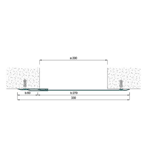 AR270DT+BTA Duvar Tavan Kapak Dilatasyon Profili - 3 mt