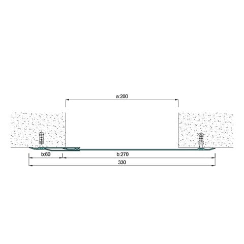 AR270DT+BTA Duvar Tavan Kapak Dilatasyon Profili - 3 mt