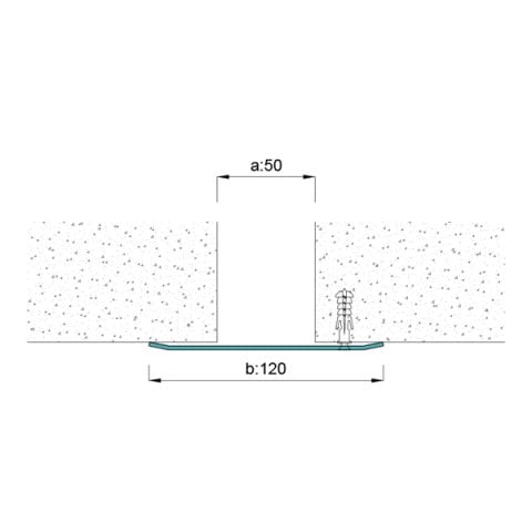AR120DS Duvar Tavan Dilatasyon Kapak Profili - 3 mt