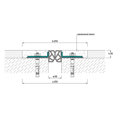 AR910-050 Zemin Dilatasyon Profili - 2 mt