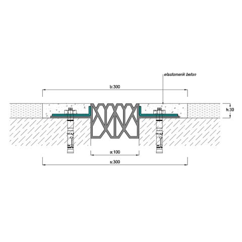 AR910-100 Zemin Dilatasyon Profili - 2 mt