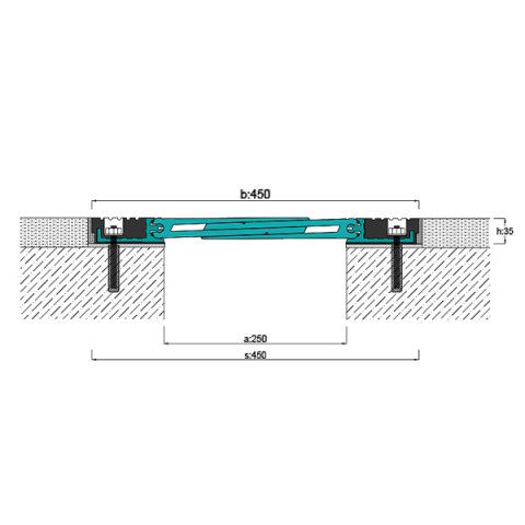 AR911-250 Zemin Dilatasyon Profili - 2 mt